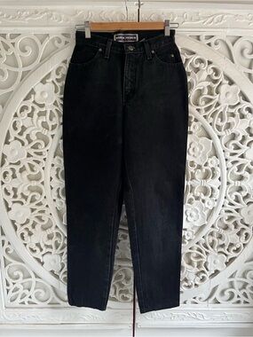Vintage Harley Davidson Biker Blues Black Mom Jeans USA Made Women’s 4